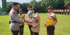 Polres Banyuasin Gelar Upacara Penutupan Perkemahan Bakti Saka Bhayangkara Ke- II Tahun 2024