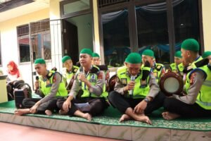 Kapolres Banyuasin Pimpin Yasinan dan Do’a Bersama demi Terciptanya Pemilu Aman, Damai dan Kondusif diwilayah Polres Banyuasin