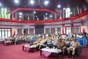 Antisipasi Gejolak Pasca Pemilu, Pemkab Banyuasin Rapat Internal pembentukan desk pemilu.