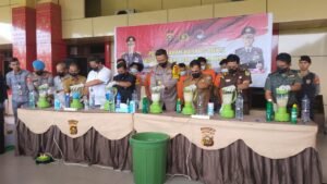 Kapolres Banyuasin pimpin langsung pemusnaan BB