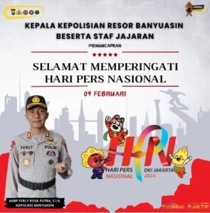 Kapolres Banyuasin Berikan Ucapan Selamat Hari Pers Nasional 2024