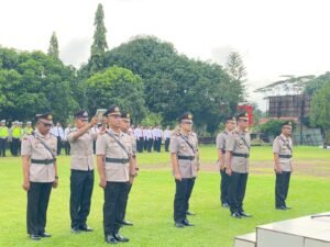 Kapolres Banyuasin Pimpin Upacara Sertijab 3 Kasat dan 1 Kapolsek
