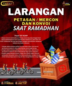 Imbauan Kapolres Banyuasin Selama Ramadhan 1445 H, Dilarang Main Petasan dan Konvoi Kendaraan