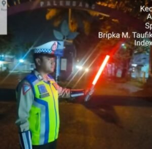 Puasa Tidak Menurunkan Semangat Sat Lantas Polres Banyuasin Dalam Melaksanakan Patroli Subuh