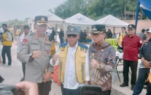 Bhabinkamtibmas Desa Sukamulya Cek dan Monitoring Kunjungan Menteri PUPR RI