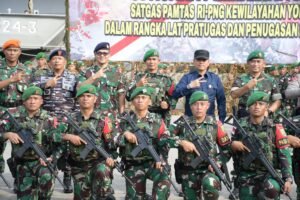 Dalam Rangka Penugasan Ke Wilayah Papua, 450 Personel Satgas Pamtas RI-PNG Yonif 141/AYJP Dilepas Di Palembang
