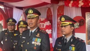 Kapolres Banyuasin Pimpin Upacara Hari Bhayangkara ke-78 di Mapolres Banyuasin