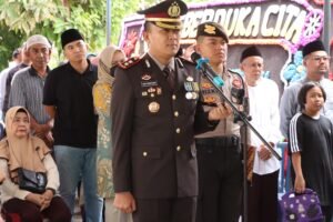 Kapolres Banyuasin Pimpin Upacara Penyerahan Jenazah Almarhum Bripka Rielantoro Angguno