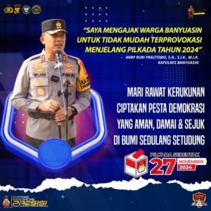 Kapolres Banyuasin Mengajak Masyarakat Untuk Tidak Mudah Terprovokasi Jelang Pilkada 2024