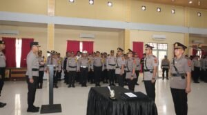 Kapolres Banyuasin Pimpin serah terima jabatan 2 kapolsek jajaran polres Banyuasin