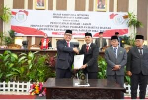 Pj Bupati Banyuasin Muhammad Farid Hadiri Pengucapan Sumpah dan Janji Pimpinan DPRD Definitif Tahun 2024-2029