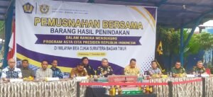 Kanwil DJBC Sumbagtim Musnahakan 23.9 Juta Batang Rokok dan 1.1 Ribu Liter Minuman Beralkohol Ilegal di Tiga Wilayah KPPBC
