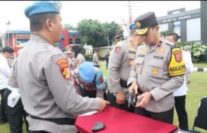 Wakapolda Sumsel Pimpin Langsung Pemeriksaan 2229 Pemegang Senpi Dinas