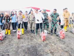 Polda Sumsel gelar Penanaman Jagung yang dipusatkan di OI, Dalam Program Tanam Jagung 1 Juta Hektar serentak se-Indonesia,