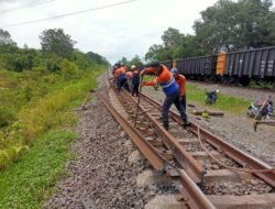 Tingkatkan Keselamatan, Selama 2024 KAI Divre III Palembang Ganti Rel Baru Sepanjang 131.500 Meter
