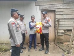 Polres Lampung Utara Kembali Berikan Bantuan Beras Kepada Masyarakat
