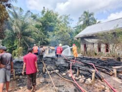 Kebakaran Rumah DI Desa  Benakat  Minyak, Kerugian Mencapai  Ratusan Juta Rupiah 