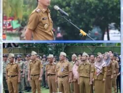 Wakil Bupati Lampung Utara Memimpin Upacara Bendera