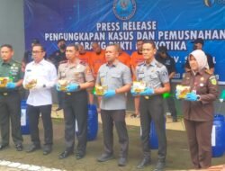 14.717,55 Gram Narkotika Jenis Sabu, Hasil Ungkap Kasus Januari-Februari 2025 Dimusnahkan BNNP Sumsel