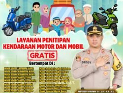 Polres Lampung Utara Buka Layanan Penitipan Kendaraan Gratis Bagi Pemudik