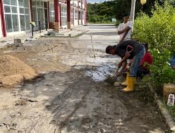 Proyek Pembangunan Jalan Rusunawa Banyuasin Diduga Siluman, Tak Ada Papan Plank dan Dikerjakan Manual