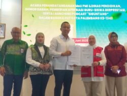 HUT Kota Palembang ke-1342 Disdik Gelar Lounching Podcast Siguntang dan MoU Dengan PMI Terkait Kegiatan Donor Darah