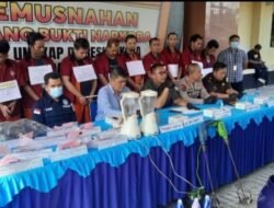 Ditresnarkoba Polda Sumsel Musnahkan BB 11,7 Kg Sabu dan 1.317 Butir Ekstasi, Ungkap Kasus Mei – Awal Juni