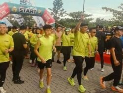 Polsek Talang Kelapa Lakukan Pengamanan Lari Maraton Fun Run Musi Runner Polda Sumsel