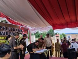 Kunjungan Kerja Kejati Sumsel ke Kejari Banyuasin Diwarnai Supervisi, Pasar Murah, dan Peletakan Batu Pertama