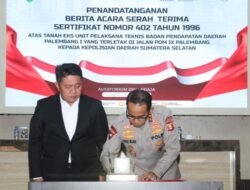 Pemprov Sumsel Hibahkan Gedung Ditlantas Kepada Polda Sumsel