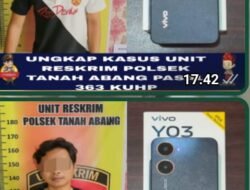 Polisi Ringkus Pelaku Pencurian di Tanah Abang, Satu Penadah Ikut Diamankan