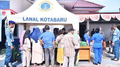 Dukung Swasembada Pangan, Danlanal Kotabaru Gelar Gerakan Pangan Murah Dilakukan Melalui Vicon Secara Serentak