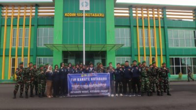 Kejuaraan Piala Panglima TNI 2025 Kodim 1004 Kotabaru Lepas Atlet Karate Kotabaru
