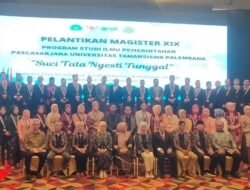 Yudisium ke-19, Pasca Sarjana Unitas Palembang Melantik 127 Sarjana Magister Program Studi Ilmu Pemerintahan