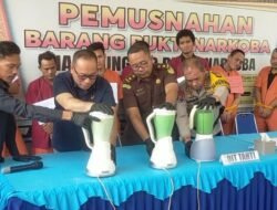 BB Narkoba 1.469 Gram Sabu dan 823 Butir Ektasi Dimusnahkan Ditresnarkoba Polda Sumsel