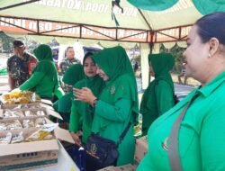 Rangkaian Peringatan HUT TNI Ke-80, Koramil 1004/08 PLU Kotabaru Menggelar Bazar Murah Beras dan Minyak Goreng Murah
