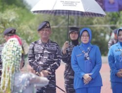 Dankodaeral XIII Didampingi Ketua Daerah Kodaeral XIII Gabungan Jalasenastri Koarmada RI Kunjungi Mako Lanal Kotabaru Dalam Rangka Kunker