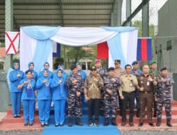 Wakil Bupati Syairi Mukhlis Hadiri Peresmian Gedung Olahraga Lanal Kotabaru oleh  Dankodaeral XIII Laksamana Muda TNI Phundi Rusbandi