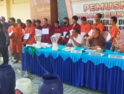 Ditresnarkoba Polda Sumsel Musnahkan BB Narkotika Jenis Sabu Sebanyak 1789,19 gram dan 6404 butir Ektasi Dari 16 LP Dengan 23 Tersangka