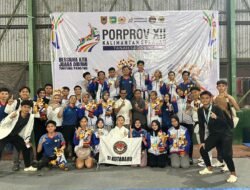 Atlet Taekwondo Indonesia Kotabaru Binaan Lanal Kotabaru 3 Sekaligus Meraih Medali Emas di Kejuaraan Porprov XII Kalsel 2025
