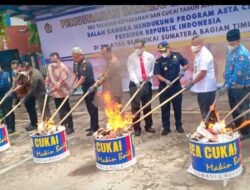 Sebagai komitmennya Menutup Tahun 2025, Bea Cukai Sumbagtim Musnahkan BMNN Eks Penindakannya