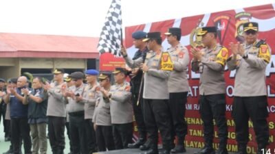 Misi Kemanusiaan di Gayo Lues, Aceh, 100 Personel BKO Satbrimob Polda Sumsel Diberangkatkan