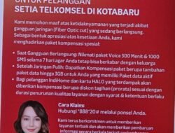 Telkomsel Berikan Kompensasi Bagi Pelanggan di Kotabaru Pasca Gangguan Fiber Optik