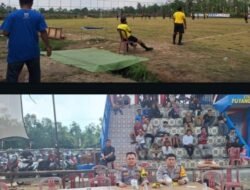 Polsek Penukal Abab Amankan Turnamen Sepak Bola dan Voli Antar Kecamatan di Desa Babat