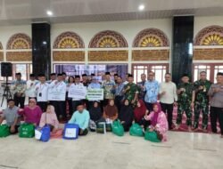 BAZNAS Sulut Bersama Brigjen TNI Saptono Syiwarudi Salurkan 5.000 Paket Ramadhan kepada Mustahik di Masjid Raya Ahmad Yani