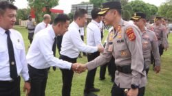 Suasana Kekeluargaan Warnai Apel Pagi dan Halal Bihalal Polres Banyuasin