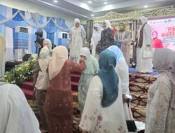 Ketua TP-PKK Banyuasin Nabila Askolani Putri Hadiri Pengajian dan Halal Bihalal di Griya Agung