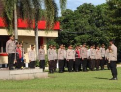 Apel Pagi, Wakapolres Banyuasin Tekankan Pentingnya Moto Kapolda Sumsel dan Kedisiplinan Personel