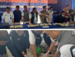 BNNP Sumsel Musnahkan BB Narkotika Jenis Sabu Sebanyak 16.9 Kilogram Hasil Ungkap Kasus Jaringan Malaysia- Palembang