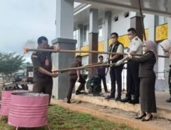 Wujudkan Wilayah Bebas Narkotika, Polres Musi Rawas Kawal Pemusnahan Barang Bukti Hasil Ungkap Kasus